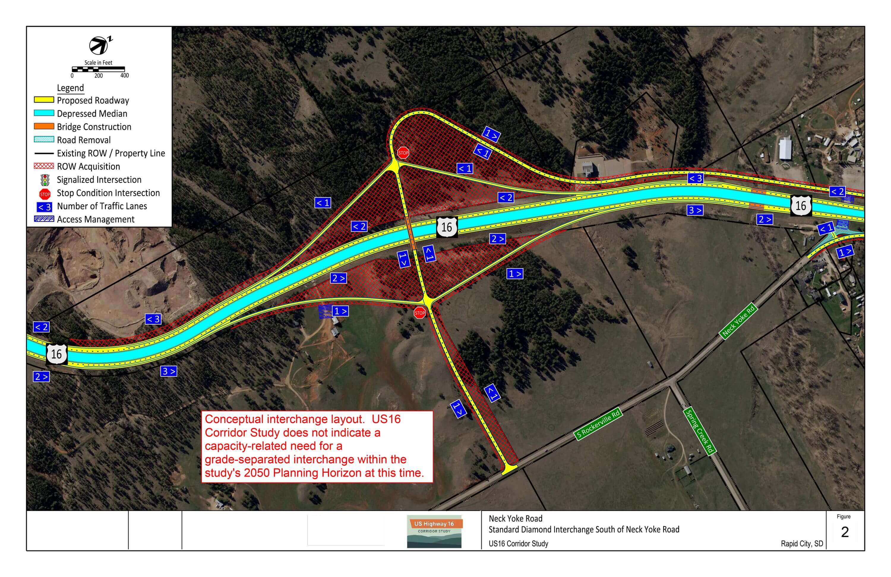 Scenario 1: Standard diamond interchange layout